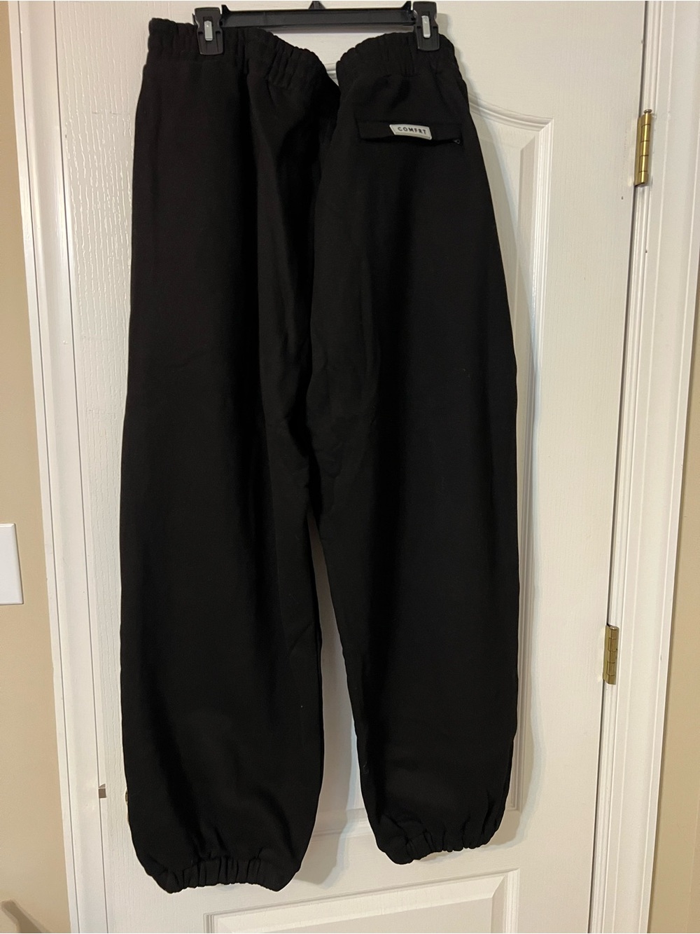 Comfort Fit Black Men's Joggers with Elastic Waist